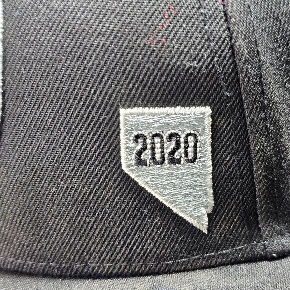 Las Vegas Raiders New Era Identity Hat 59FIFTY Black Silver Patches 7 1/8 Logos